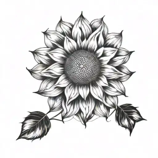 A Geometric Sunflower Design Incorporating Elements