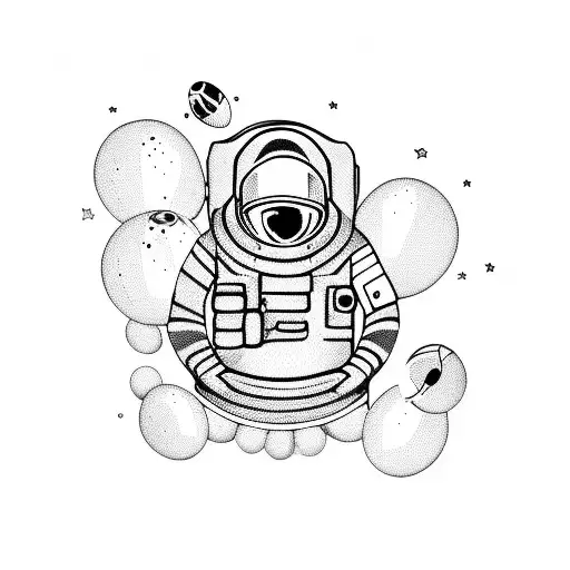 Astronaut With Baloons