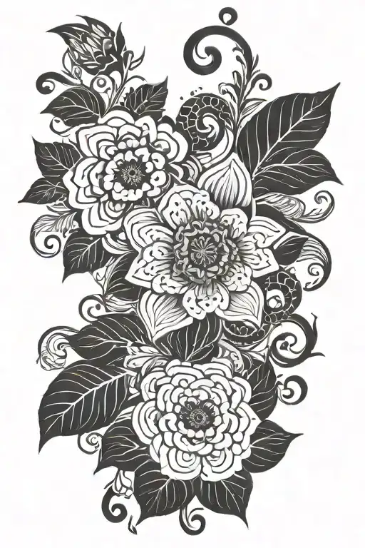 Ornamental And Flower Large Black