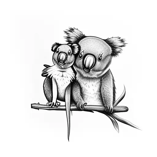 A Dragonfly Perched On A Koala's Nose