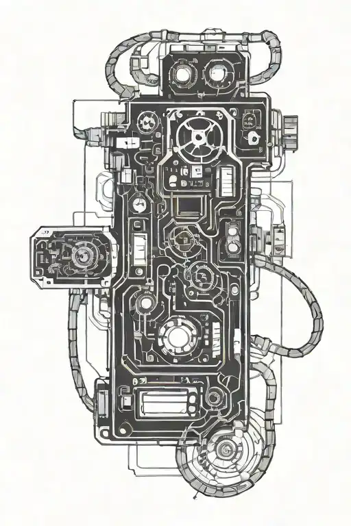 Internal Computer Components Cyberpunk
