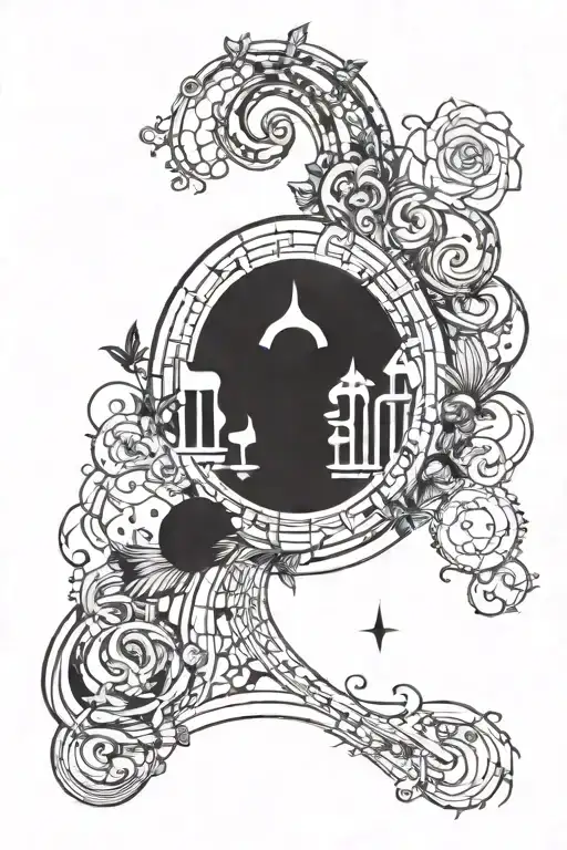 A Symbolic Tattoo Representing The Connection Between Family And Trap Music