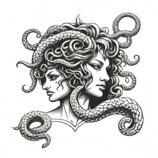Medusa With 3 Snakes