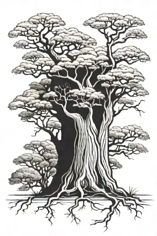 Baobab Tree Growing