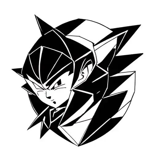 Combine Elements Of Dragon Ball Z Characters With Geometric Alveole Shapes