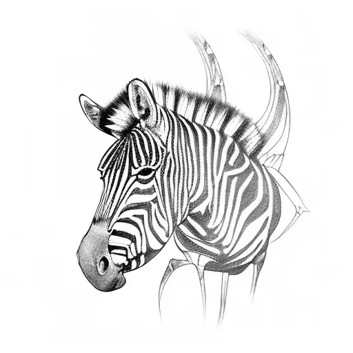 Zebra And Skull