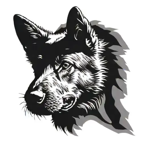 Aggressive And Dark German Shepherd