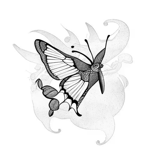 Butterfly And 2 Fish