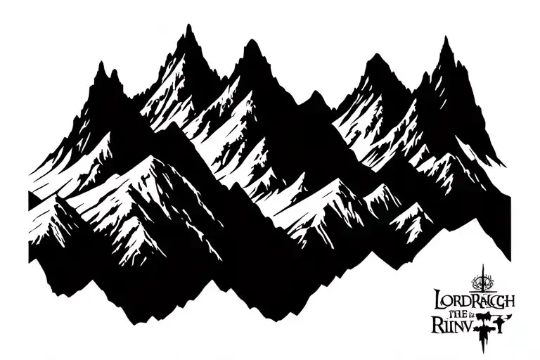 Lord Of The Rings Fellowship Walking Across The Chugach Mountain Range In Alaska