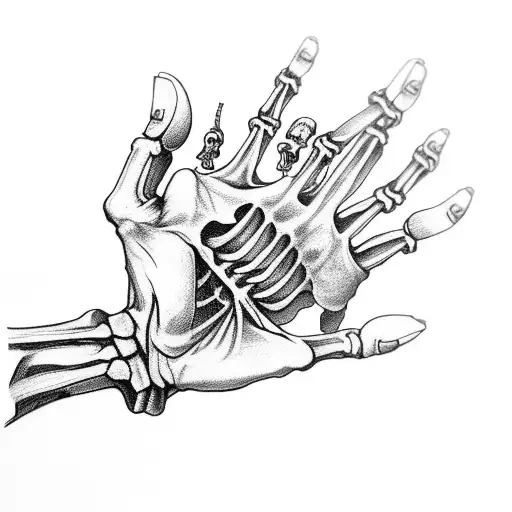 Skeleton Hand Holding The World