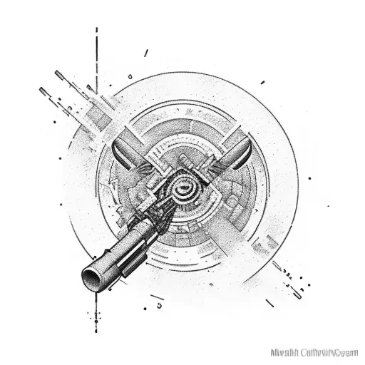 Mvsn Word Coming Out Of A Gun