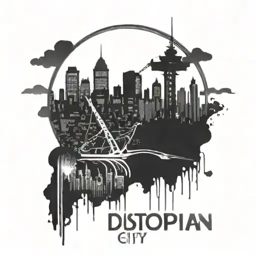 Distopian City Skyline