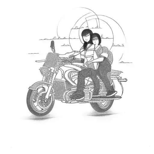 Portrait Of Sun Weiying Riding A Motorbike With Elmo As His Passenger