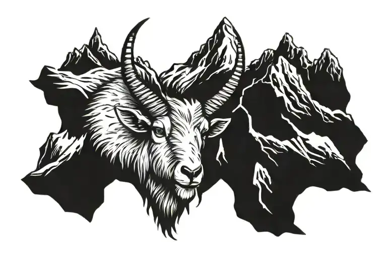 Scary Mountain Goat Head