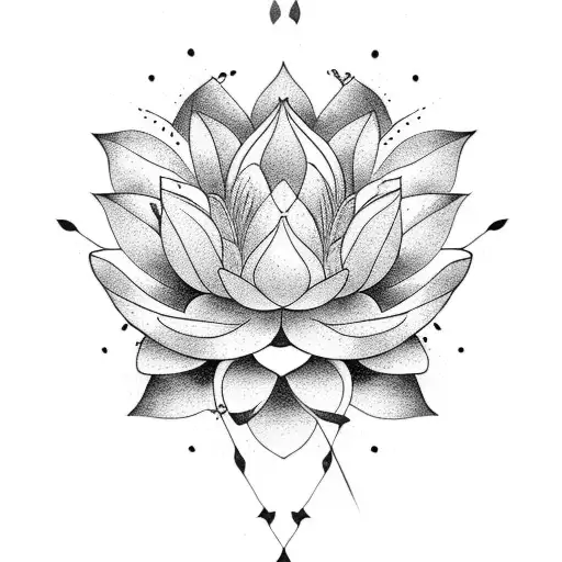 Lotus Flower Forearm With Girl