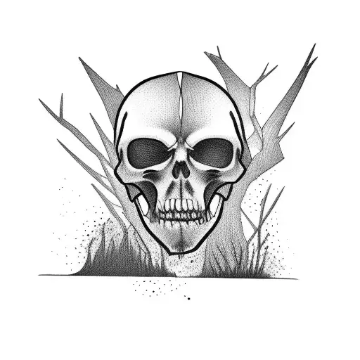 Grim Reaper And A Forest