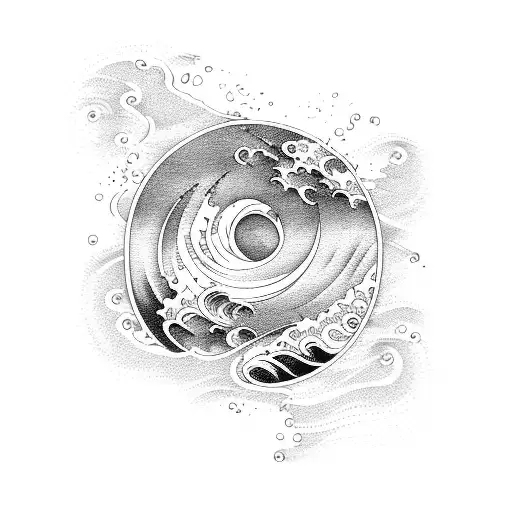 Ocean Wave With Happiness Word