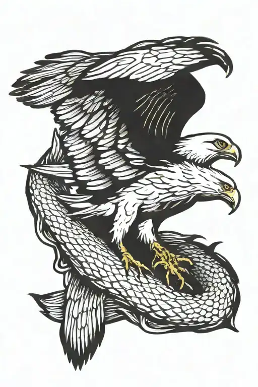 Majestic Fish Eagle Holding Fish