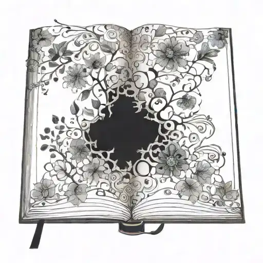 A Book With Pages Made Of Intricate Nature Patterns