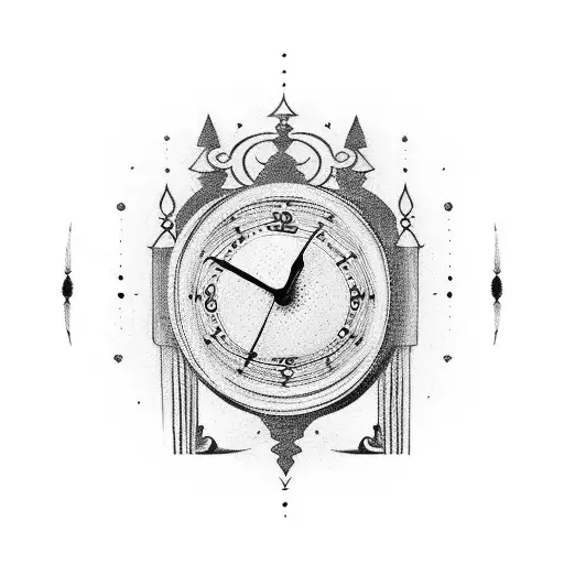 Old Clock And Bussula