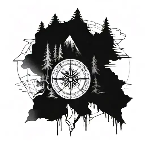 Compass Mountain Trees