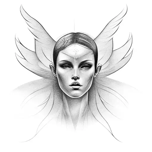 Angel With Lines Around Like The Sun