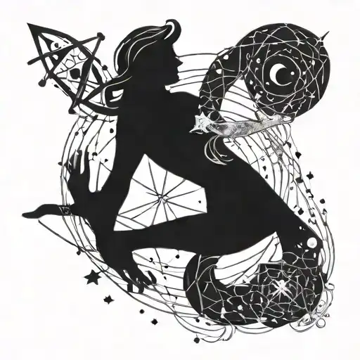 Virgo And Pisces Constellation Intertwined