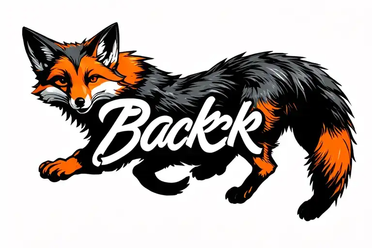 Michael Castillo With A Black And Orange Fox Jumping Down Through The Name