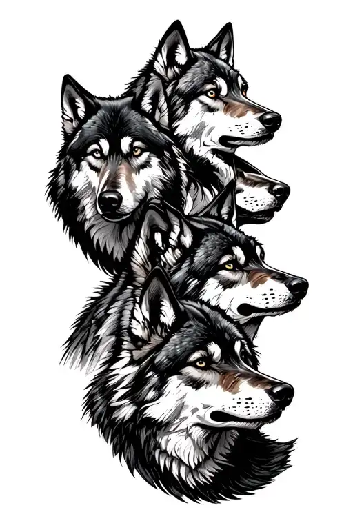 Wolf Pack Symbolizing Your Kid
