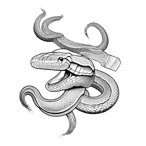 Snake Head Chopped Off By An Axe