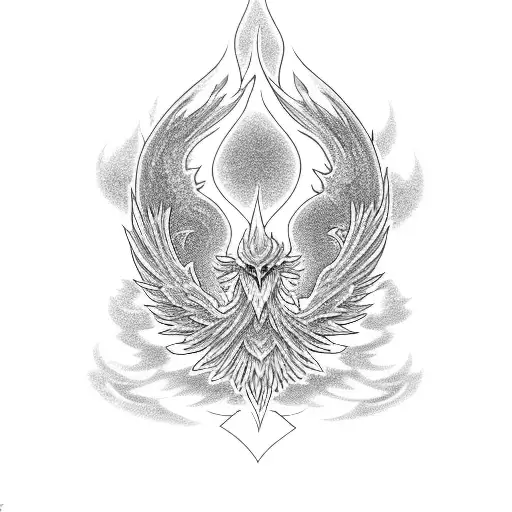 Phoenix Rising Over Ashen Aces And Eights