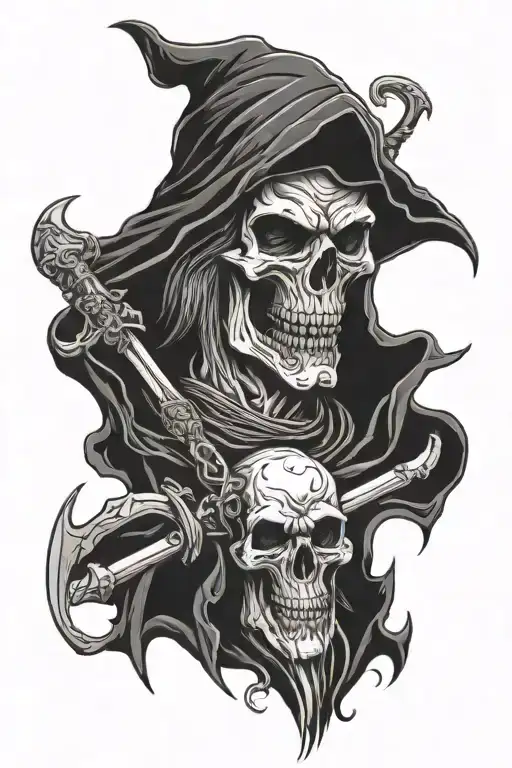 Grim Reaper With Odin's Face