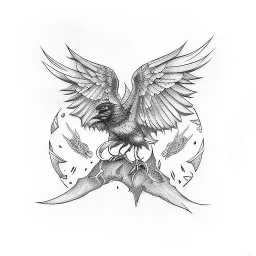 The Morrigan And Crow Sleeve