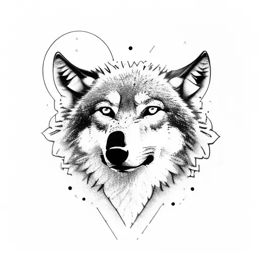 Wolf On Shoulder And Raven On Forearm With Forrests And Shadows