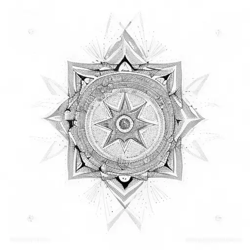 4 A's Shapped In A Star Pattern With Connectors And Background Imamage