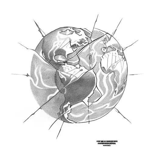 Atlas Holding The Earth Up While Demons Claw At His Legs Trying To Bring Him Down