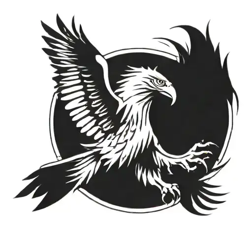 Eagle On The Edge Of The Circle