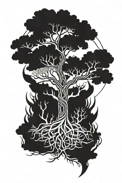 Viking Tree Symbol Warrior