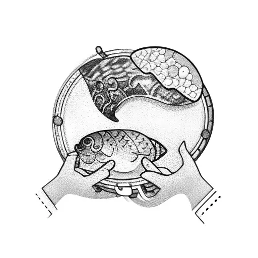 Diver Holding A Bag Of Money Surrounded By Abalone Shells