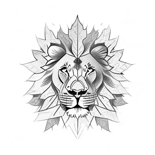 Lion With Maple Leaf