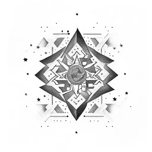 4 Letter A's Shapped In A Star Pattern With Connectors And Background Imamage