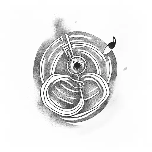 A Music Note Intertwined With A Video Game Controller