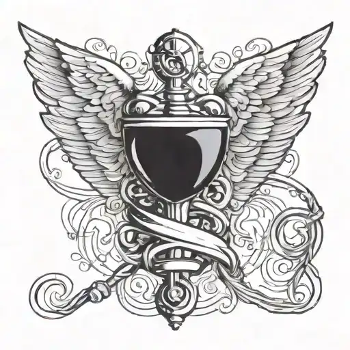 An Intricate Stethoscope Weaving Around A Caduceus Symbol