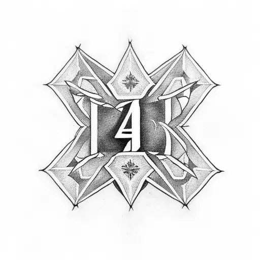 Four Letter A Shapped In A Star Pattern With Connectors And Background Imamage