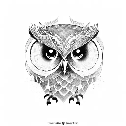 Owl Holding A Scales