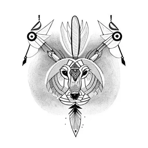 Combine Native American Symbols With Animals In A Nature-inspired Design