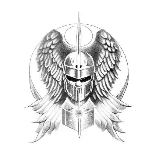 Spartan With Angel Wings