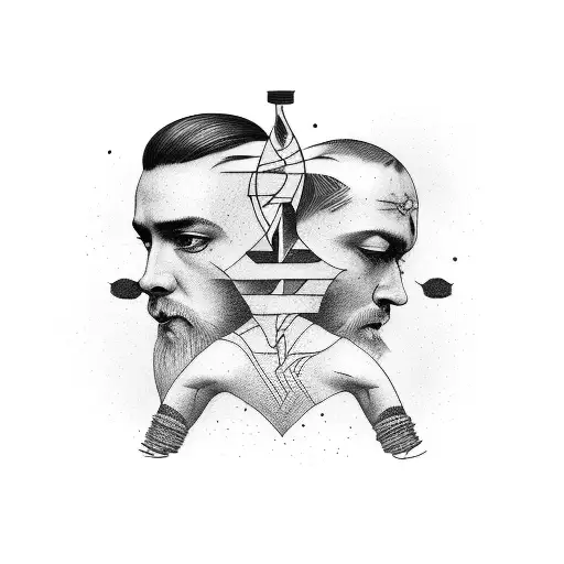 Three Fates With The String Of Life Male Upper Arm Sleeve