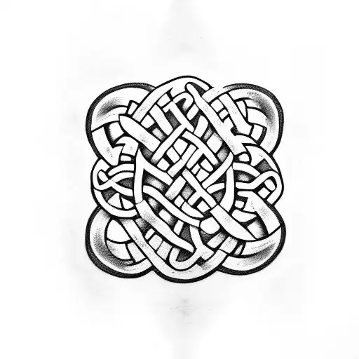 Celtic Knotwork Design Incorporating A Punk Rock Element