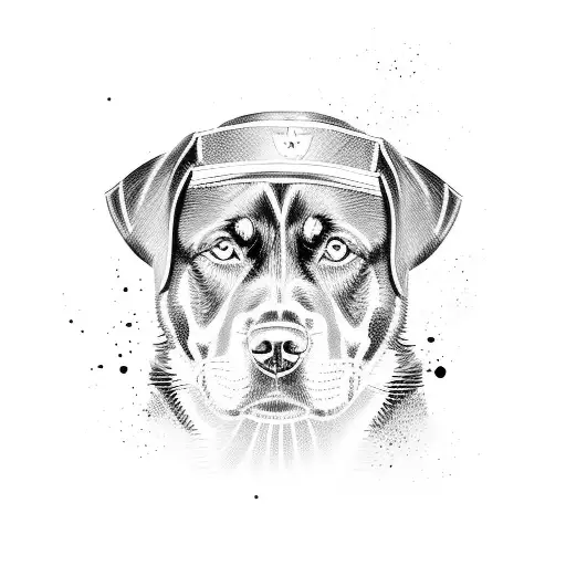 A Rottweiler Portrait With A Backdrop Of The Armenian Flag